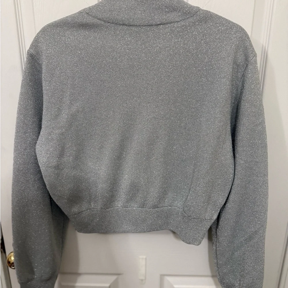 Zara Silver Bomber Jacket for Women